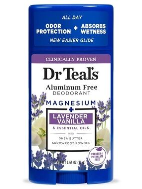 Dr Teal's Aluminum Free Deodorant Lavender Vanilla, NEW